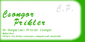 csongor prikler business card